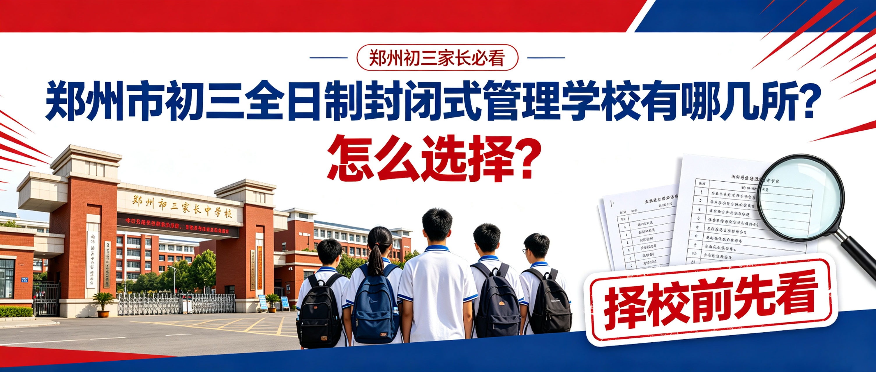 2026年郑州市初三全日制封闭式管理学校