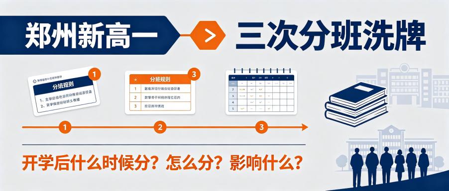 今天开学！郑州新高一暗藏三次分班"洗牌"，时间表和规则一次说清!