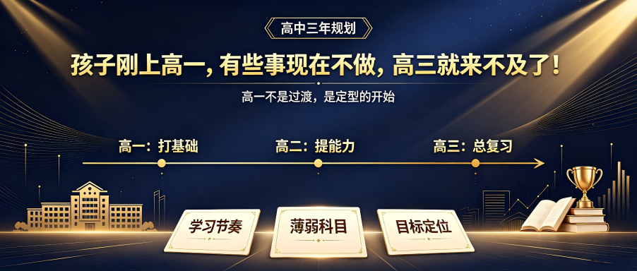 孩子刚上高一，有些事现在不做，高三就来不及了！
