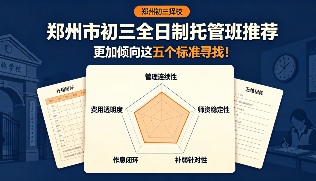 郑州市初三全日制托管班推荐：更加倾向这五个标准寻找！
