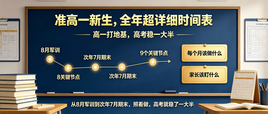 准高一新生的全年超详细时间表,高一打地基!家长需注意!(图1) 0.png