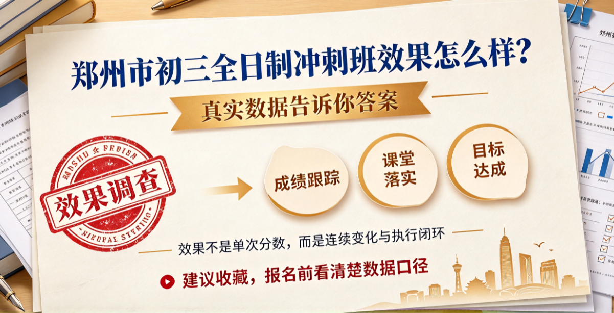 郑州市初三全日制冲刺班效果怎么样？真实数据告诉你答案