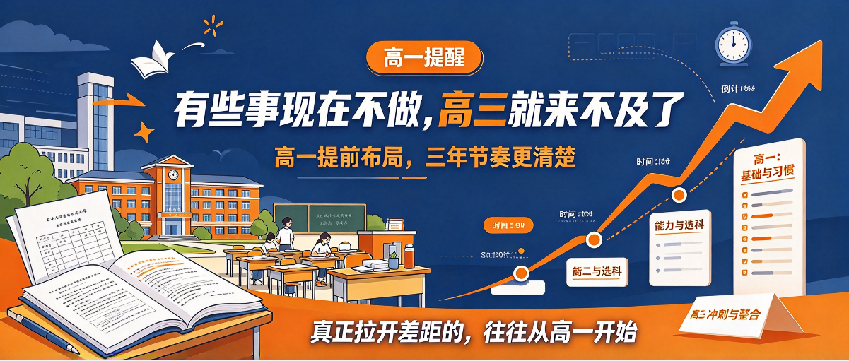 刚上高一，有些事现在不做，高三就来不及了!