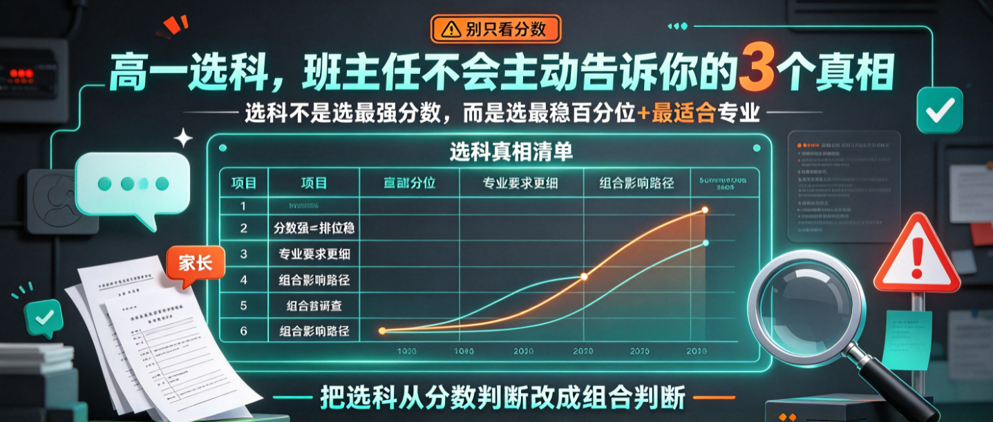 高一选科，班主任不会主动告诉你的3个真相!