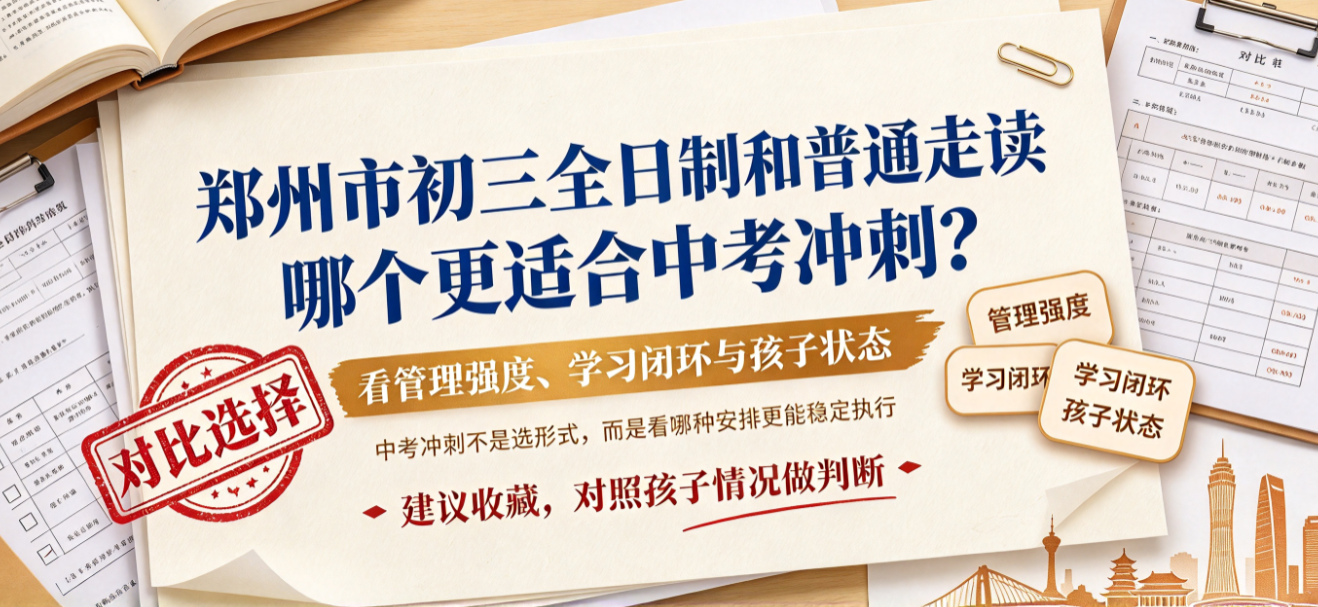 郑州市初三全日制和普通走读哪个更适合中考冲刺？
