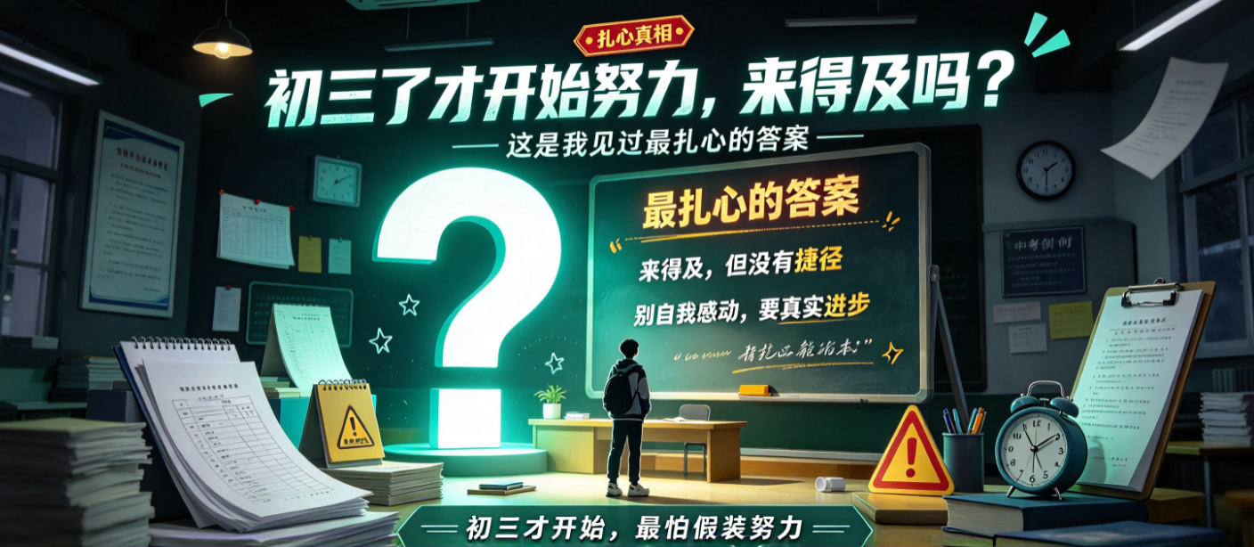 初三了才开始努力，来得及吗？ 这是我见过最扎心的答案!