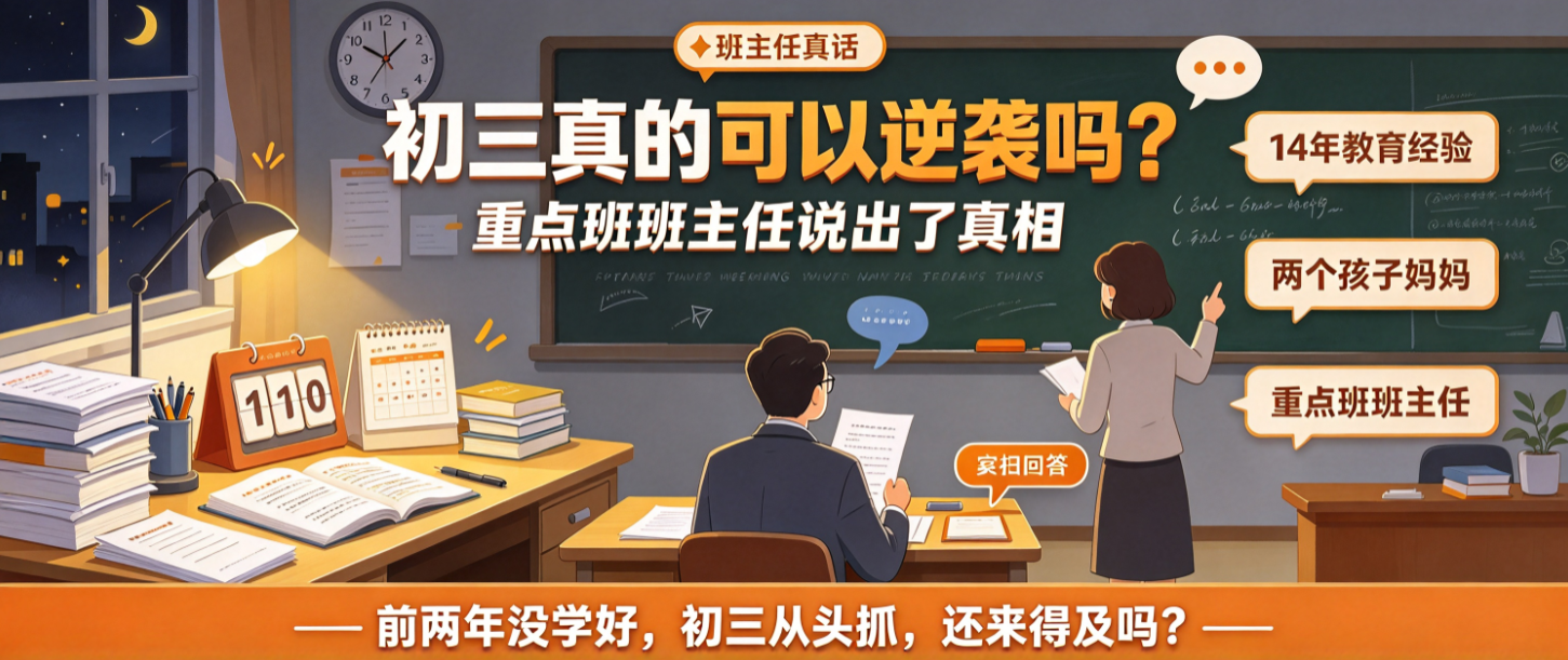 初三真的可以逆袭吗？重点班班主任说出了真相!