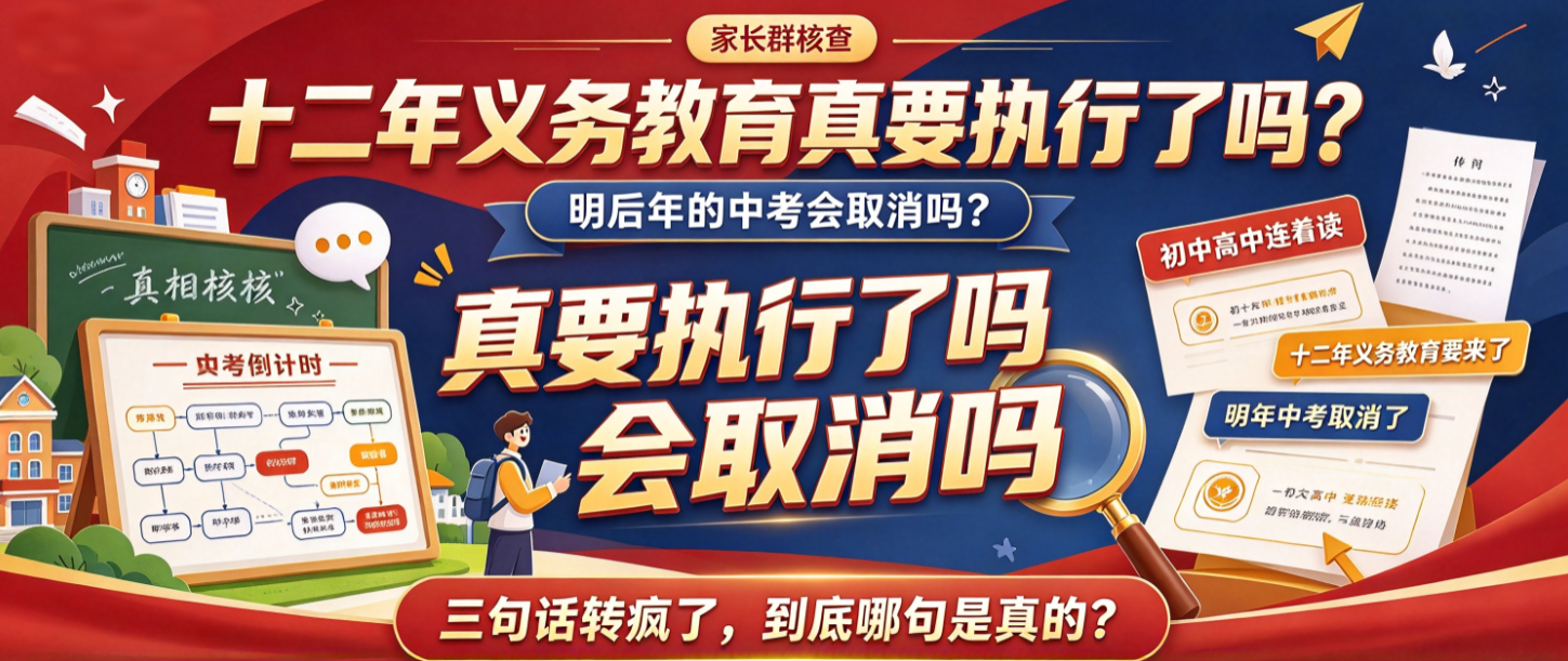 十二年义务教育真要执行了吗?明后年的中考会取消吗?(图1) image.png