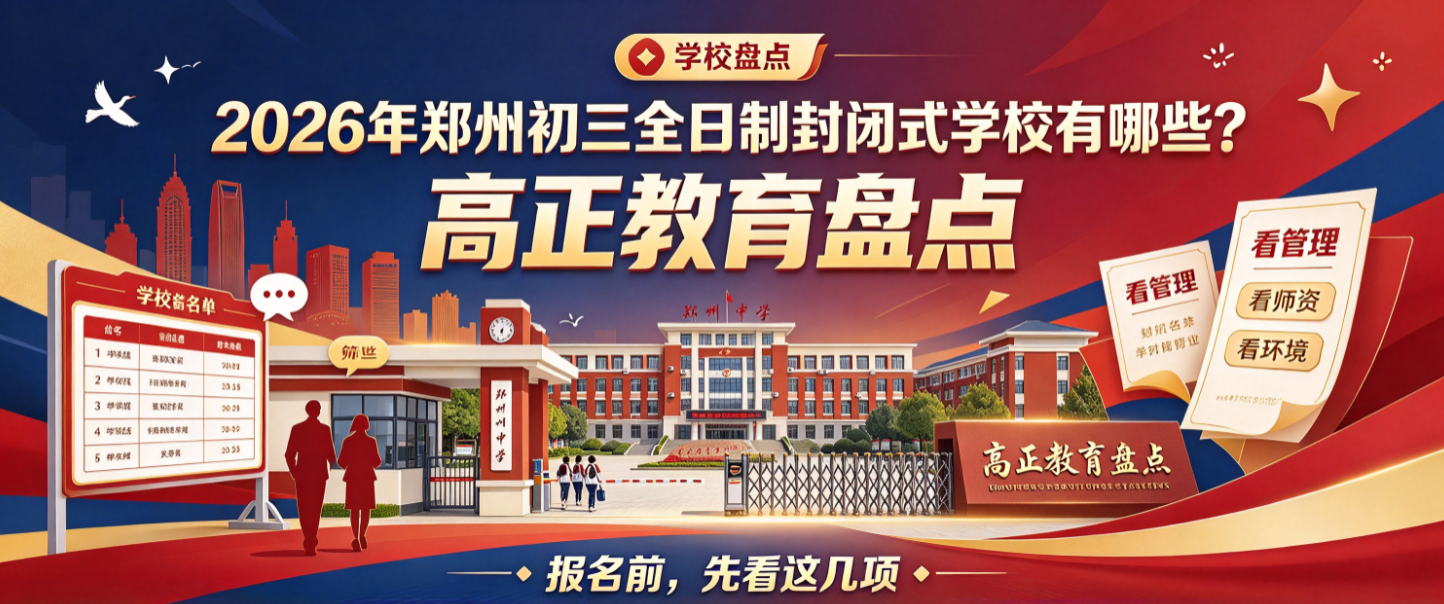 2026年郑州初三全日制封闭式学校有哪些？高正教育盘点