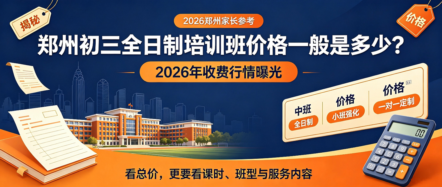 郑州初三全日制培训班价格一般是多少？2026年收费行情曝光