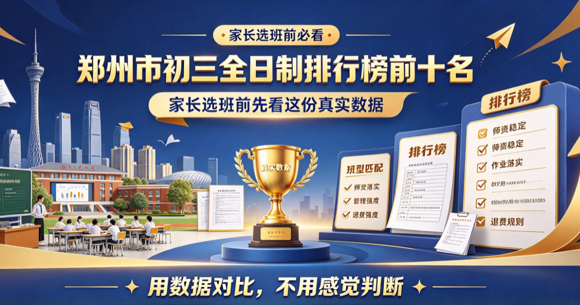 郑州市初三全日制排行榜前十名，家长选班前先看这份真实数据