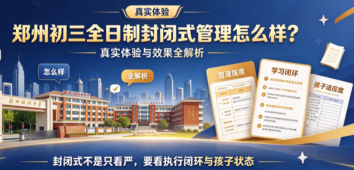 郑州初三全日制封闭式管理怎么样？真实体验与效果全解析