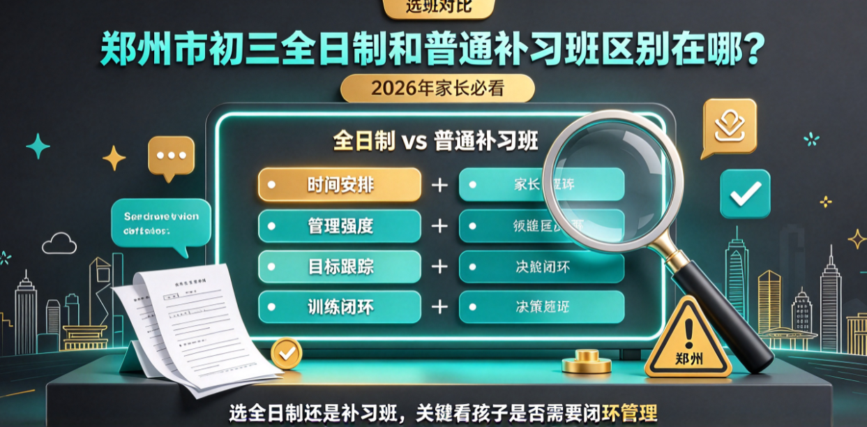 郑州市初三全日制和普通补习班区别在哪？2